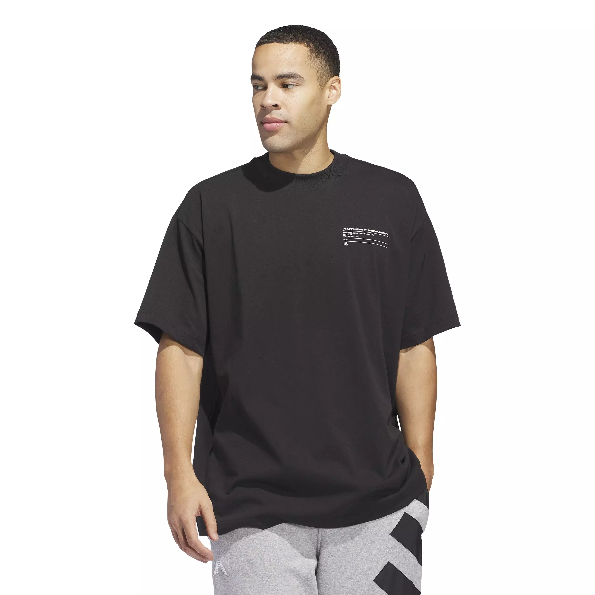 Tシャツ・カットソー ADIDAS ANTHONY EDWARDS SEASONAL GRAPHIC TEE 5FT358 adidas Men's Anthony Edwards Seasonal Graphic Tee